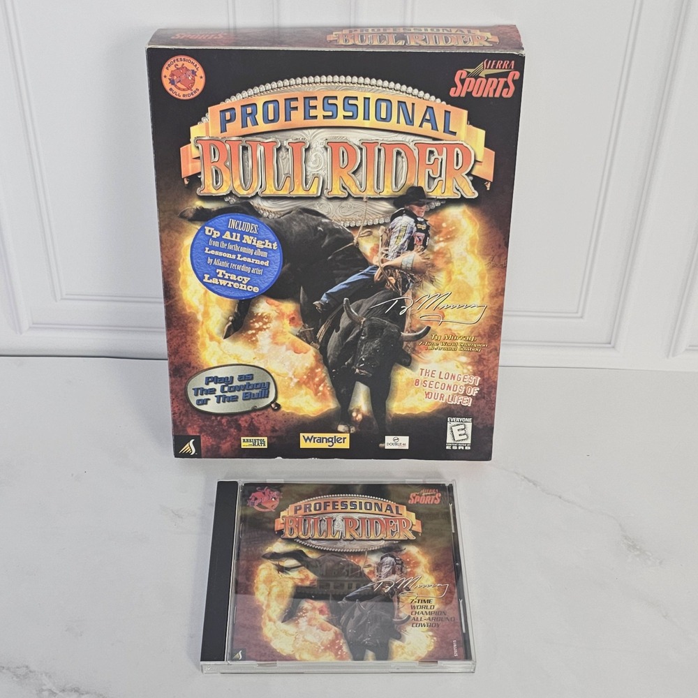 Sierra Sports Professional Bull Rider PC Game Windows 95 98 Big Box PBR Vintage